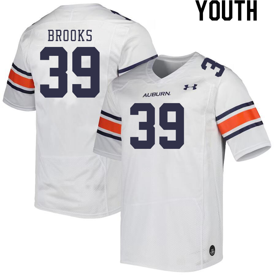 Youth #39 Dylan Brooks Auburn Tigers College Football Jerseys Stitched-White
